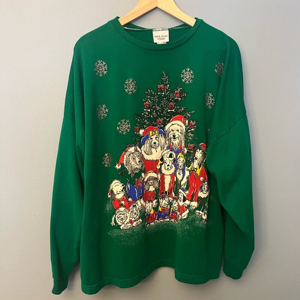 Vintage Holiday Time Dog Sweatshirt